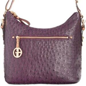 Giani Bernini purple ostrich bag - NWT